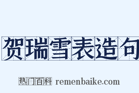 贺瑞雪表造句是什么意思的图片